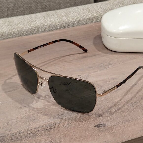 Calvin Klein Unisex Rectangular Sunglasses Tortoise Arms R342S  59-16-120 - Picture 2 of 8